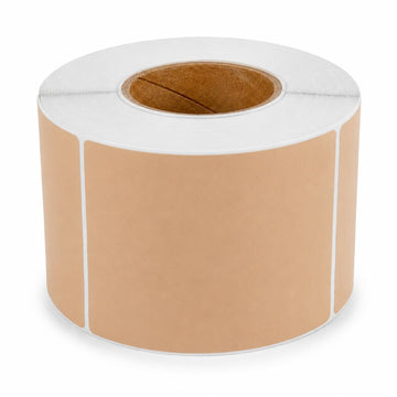 Thermal Transfer Labels, 4 x 6 inches, Brown, Permanent Adhesive, 1000/Roll, 4 Rolls/Case