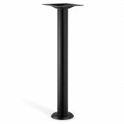 Glownary Excalibur Bolt Down Table Base, Black Steel, 40-Inch Bar Height, 4-Inch Column, Indoor Outdoor, Round Base