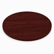 Glownary Reversible Round Table Top, Cherry, Black Laminate, 24 Inch Diameter, Particle Board Core, Indoor Commercial Use