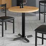 Glownary Round Thermo-Formed MDF Table Top, Maple Finish, 30 Inch Diameter, Brown, PVC Laminate, Indoor Use, 1 Inch Thick view 2