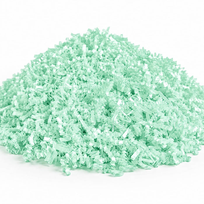 Crinkle Paper Shred, 10 lb, Mint Green, Decorative Package Filler, Made in USA
