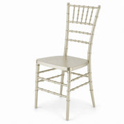 Glownary Champagne Resin Chiavari Chair, Steel Reinforced, Heavy-Duty, 500 lb Capacity, Indoor Outdoor Use, 36.25x16.13x15 Inches