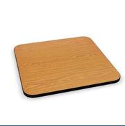 Glownary Reversible Square Table Top, Walnut/Oak Laminate, 30 x 30 Inch, Black Vinyl Edge, Indoor Commercial Use, 2-4 Seating