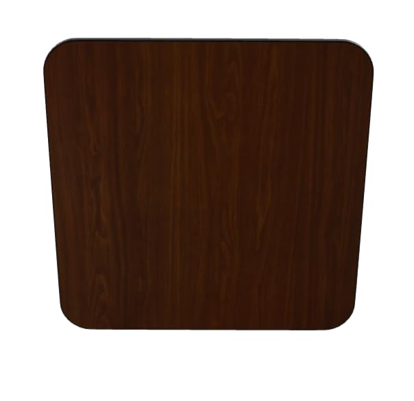 Glownary Reversible Square Table Top, Walnut/Oak Laminate, 30 x 30 Inch, Black Vinyl Edge, Indoor Commercial Use, 2-4 Seating view 2