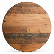 Glownary Excalibur Round Table Top, Brown Laminate, 36 Inch Diameter, Textured Farmhouse Finish, UV Weather Resistant, Indoor Outdoor Use