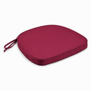 Glownary Wine Red Chiavari Chair Cushion, Polyester, 15.5x9.5 Inch, 2 Inch Thick, Machine Washable, with Ties, Outdoor Use