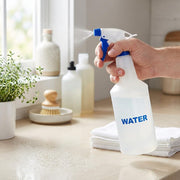Glownary 24 oz. Labeled Spray Bottle for Water with Measurement Guides, 3 Pack, Blue/Clear view 2