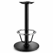 Glownary Cast Iron Round Table Base, Black Powder-Coated, 22 Inch Diameter, 41 Inch Bar Height, 3 Inch Column, Indoor