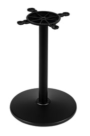 Glownary Cast Iron Table Base, Black Powder Coated Steel, 22 Inch Round Base, 25.3 Inch Height, Self-Leveling Feet, Indoor