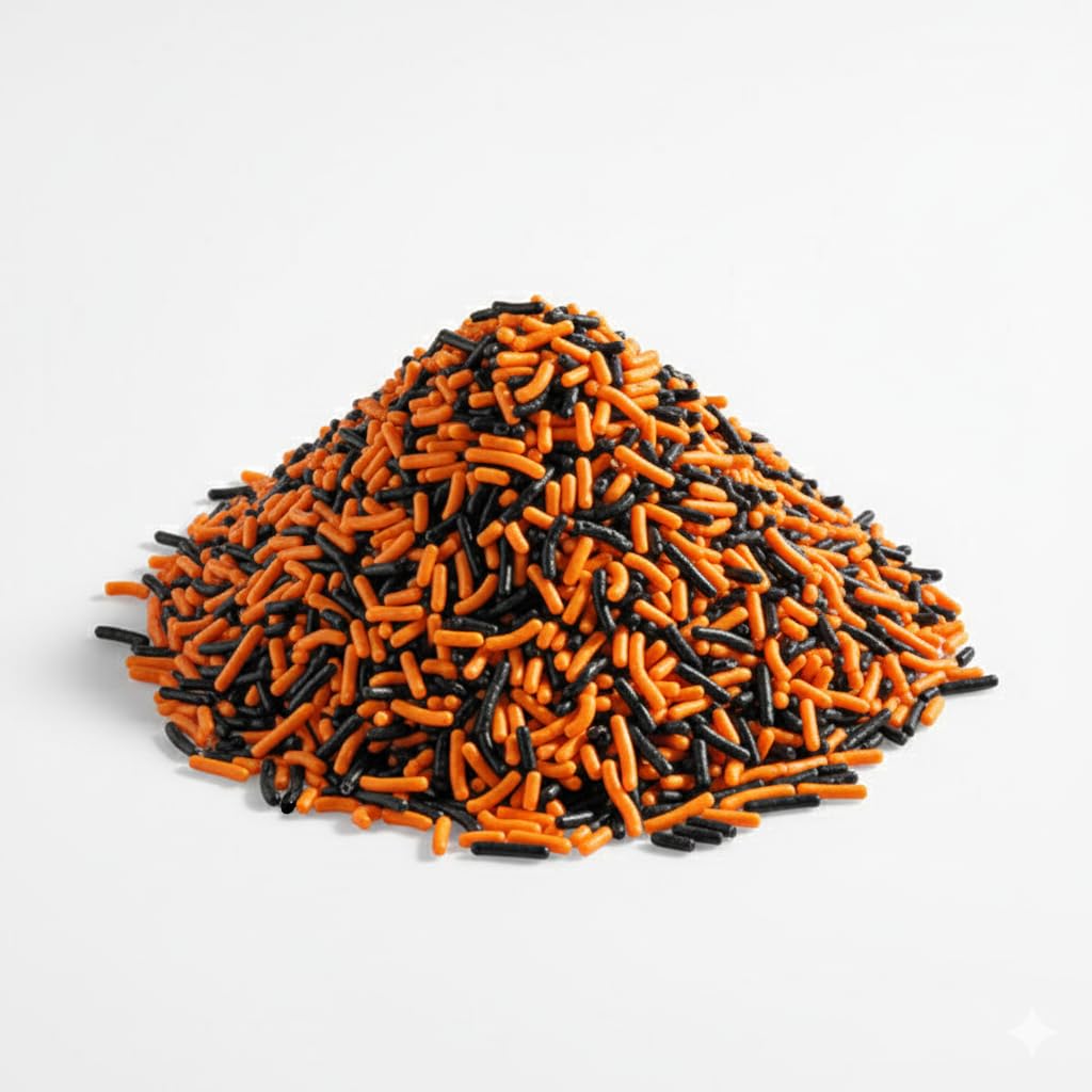 Halloween Sprinkles, Black and Orange, Bulk 10 lb, Kosher, Allergen-Free
