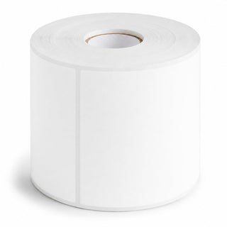 Semi-Gloss Paper Labels, 4 x 6 Inches, White Rectangle, 500 Count Roll, Permanent Adhesive