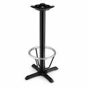Glownary Lancaster Table & Seating Black Cast Iron Bar Height Table Base, 22x22 Inch, 41 Inch Tall, 3 Inch Column, Steel Construction, Powder-Coated Finish