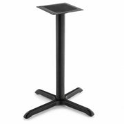 Glownary Excalibur Cross Table Base, Black E-Coated Steel, 30x30 Inch, 3 Inch Counter Height Column, Indoor Outdoor