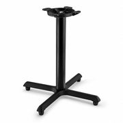 Glownary Cast Iron Table Base, Black, 30 x 30 Inch, Standard Height 27.75 Inch, Cross Style Base with Flat Tech Equalizer Levelers, 3 Inch Post