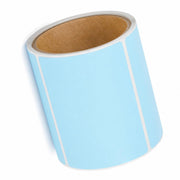 [2 Pack] Thermal Transfer Labels, 4 x 3 Inches, Blue, Permanent Adhesive, 7200 Labels, 4 Rolls per Case