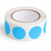 Round Inventory Labels, 3/4 inch, Sky Blue, Semi-Gloss Paper, 500 Count, Permanent Adhesive