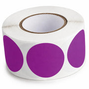 Round Inventory Labels, Purple, 1.5 Inch Diameter, 500 Count, Permanent Adhesive, Semi-Gloss Paper