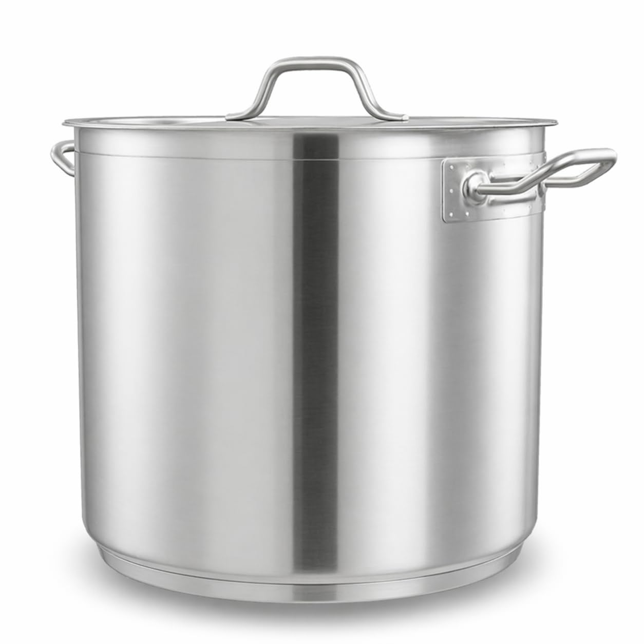SS1 Series 20 Qt Stainless Steel Stock Pot with Cover, Heavy-Duty Aluminum-Clad Bottom, NSF Listed, Induction Ready, Dishwasher Safe, 10.5 Inch Height