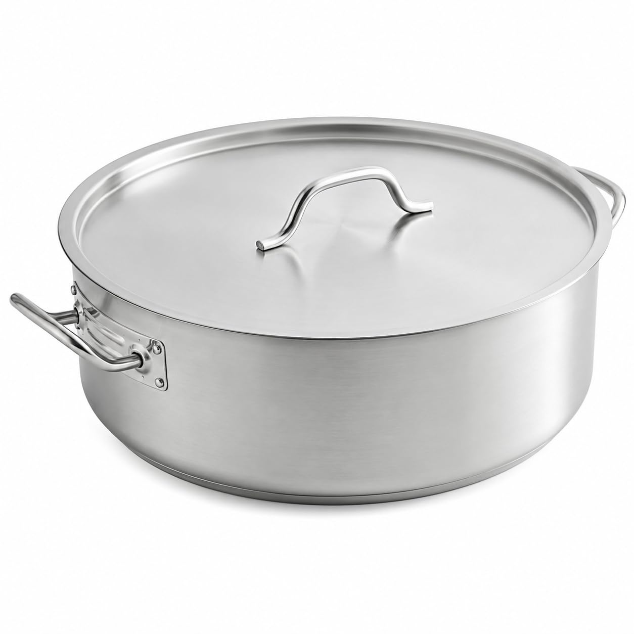 SS1 Series Brazier with Lid, Stainless Steel, Aluminum-Clad Bottom, Induction Ready (30 qt.)