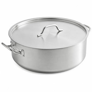 SS1 Series Brazier with Lid, Stainless Steel, Aluminum-Clad Bottom, Induction Ready (30 qt.)