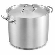 SS1 Series 40 Qt Heavy-Duty Stainless Steel Stock Pot with Aluminum-Clad Bottom, Silver, NSF Listed, Induction Ready, Dishwasher Safe, 12 Inch Height