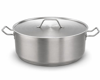 SS1 Series Brazier with Lid, Stainless Steel, Aluminum-Clad Bottom, Induction Ready (20 qt.)