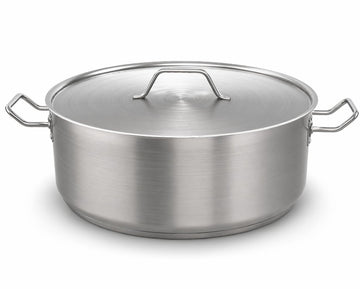 SS1 Series Brazier with Lid, Stainless Steel, Aluminum-Clad Bottom, Induction Ready (20 qt.)