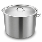 SS1 Series Commercial Stock Pot, 80 Qt, Stainless Steel with Aluminum-Clad Bottom, NSF Listed, Induction Ready, Dishwasher Safe, 20-Inch Diameter with Cover