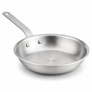 Glownary 10-Inch Aluminum Fry Pan, Natural Coating, Commercial Grade with Plated Handle, NSF Listed, Silver, Made in USA, 17.9x10.5x2 Inches