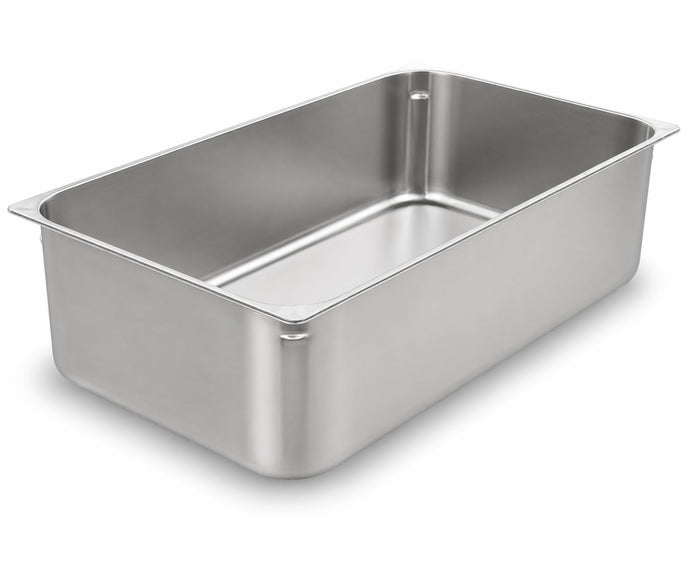 Glownary Full Size Steam Table Pan, 21 Qt Capacity, 22 Gauge Stainless Steel, 6 Inch Deep, Anti-Jam Design, NSF Listed, Commercial Grade, 21x12.5x6 Inches