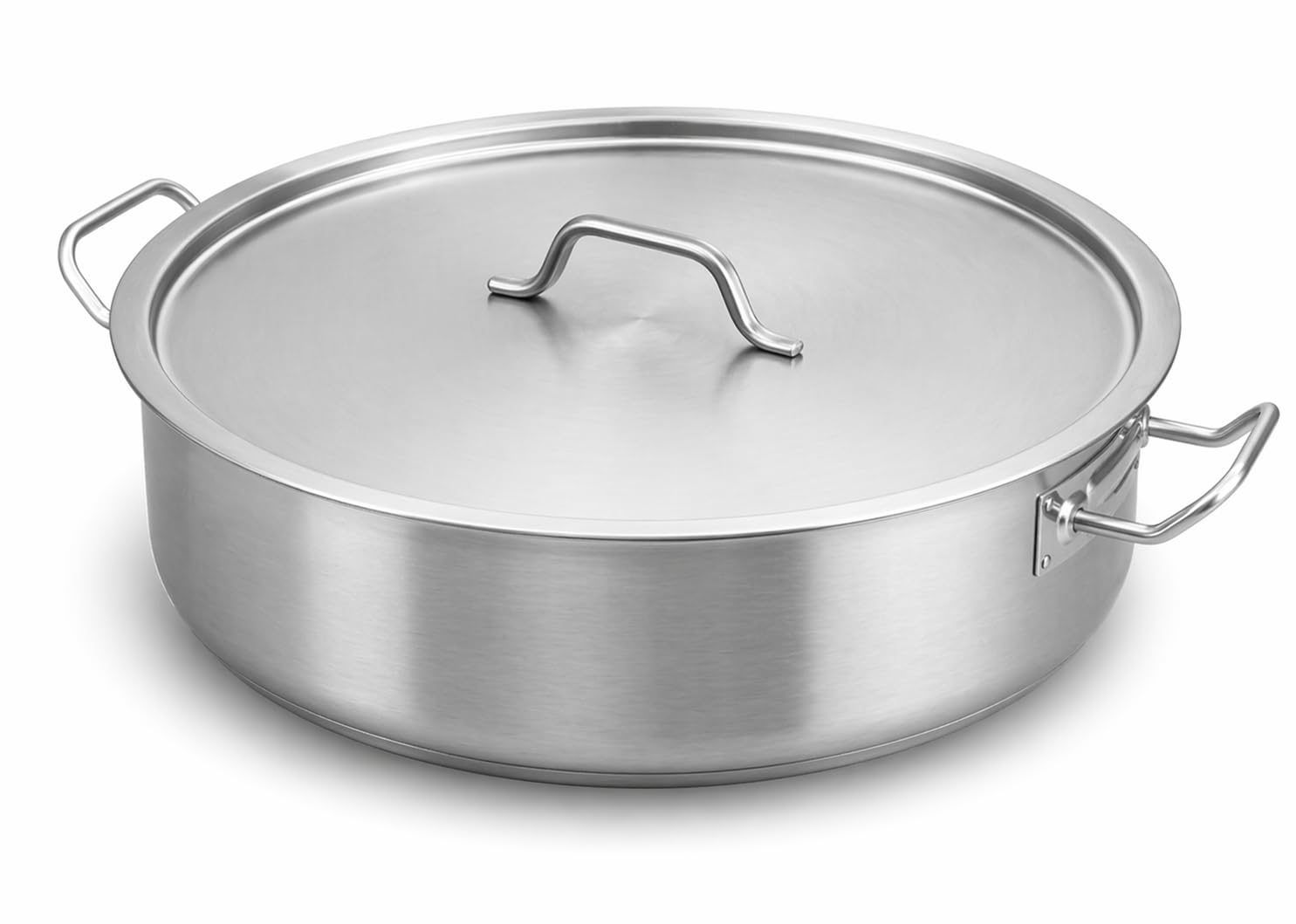 SS1 Series Brazier with Lid, Stainless Steel, Aluminum-Clad Bottom, Induction Ready (25 qt.)