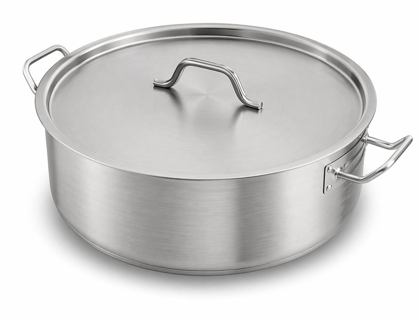 SS1 Series Brazier with Lid, Stainless Steel, Aluminum-Clad Bottom, Induction Ready (15 qt.)