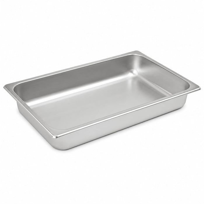 Glownary Full Size Steam Table Pan, 21x12.5x2.5 Inch, 22 Gauge Stainless Steel, Anti-Jam Design, NSF Listed, 8.3 Qt Capacity, Made in USA