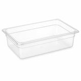 Glownary Full Size Food Pan, 6 Inch Deep, Translucent Polypropylene, NSF Listed, BPA Free, Stackable, 20.875 x 12.75 Inches, Dishwasher Safe