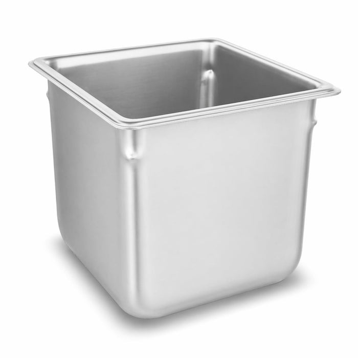 Glownary 1/6 Size Anti-Jam Stainless Steel Steam Table Pan, 6 Inches Deep, NSF Listed, Commercial Grade, Made in USA, 2.7 Qt Capacity, 6.87x6.37 Inch Rectangle