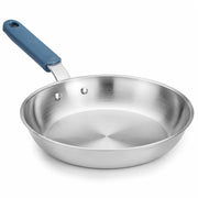 Glownary 10-Inch Aluminum Fry Pan, Commercial Grade with Natural Coating, Silicone Grip Handle, NSF Listed, Oven Safe, Made in USA, 17.9x10.5x2 Inches