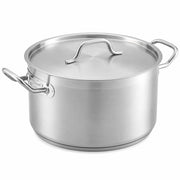 Glownary SS1 12 qt. Stainless Steel Aluminum-Clad Stock Pot with Cover