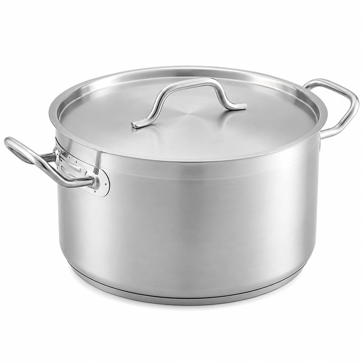 Glownary SS1 12 qt. Stainless Steel Aluminum-Clad Stock Pot with Cover