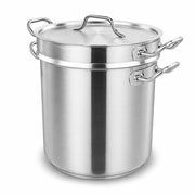 SS1 Series 20 Qt Stainless Steel Double Boiler Set with Aluminum-Clad Bottom, NSF Listed, Induction Ready, Dishwasher Safe, 11.6 Inch Height