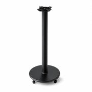 Glownary Cast Iron Bar Height Table Base, 17 Inch Round, Black Powder-Coated Steel, Self-Leveling with Equalizers, Indoor Commercial Use