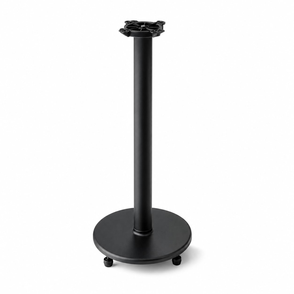 Glownary Cast Iron Bar Height Table Base, 17 Inch Round, Black Powder-Coated Steel, Self-Leveling with Equalizers, Indoor Commercial Use