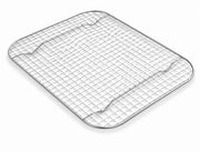 8 x 10 Inch Half Size Stainless Steel Wire Pan Grate, Footed Design for Steam Table, 11.125 x 8.75 Inch Rectangle Drain Grate, Silver