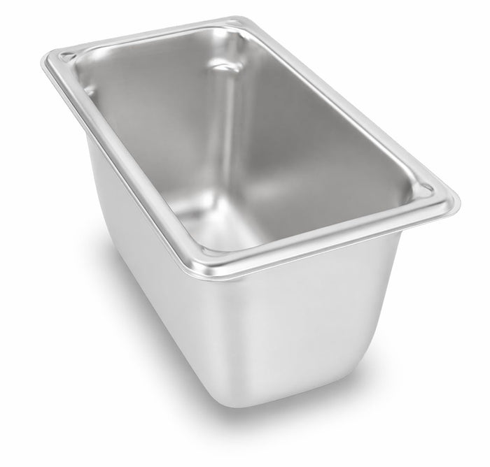 1/9 Size Anti-Jam Steam Table Pan, 4-Inch Deep, Stainless Steel, NSF Listed, 7x4x4 Inches, 1.1 Qt Capacity, Made in USA