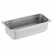 5 x 10 Inch Third Size Footed Stainless Steel Wire Pan Grate, Rectangle Drain Grate for Steam Table, Silver, Heavy Duty 300 Series, Temperature Range -100 to 400°F view 2
