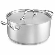 SS1 Series Brazier with Lid, Stainless Steel, Aluminum-Clad Bottom, Induction Ready (8 qt.)