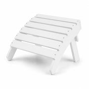 Glownary White Adirondack Footrest, High Impact Polystyrene, Weather-Resistant, 19.7x18.9x13.4 Inches, 300 lb Capacity, Outdoor Furniture