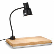 Professional Carving Station Kit, 24 Inch Black Heat Lamp with Flexible Arm, Rubberwood Cutting Board and Drip Pan, 120V 250W, NSF Listed