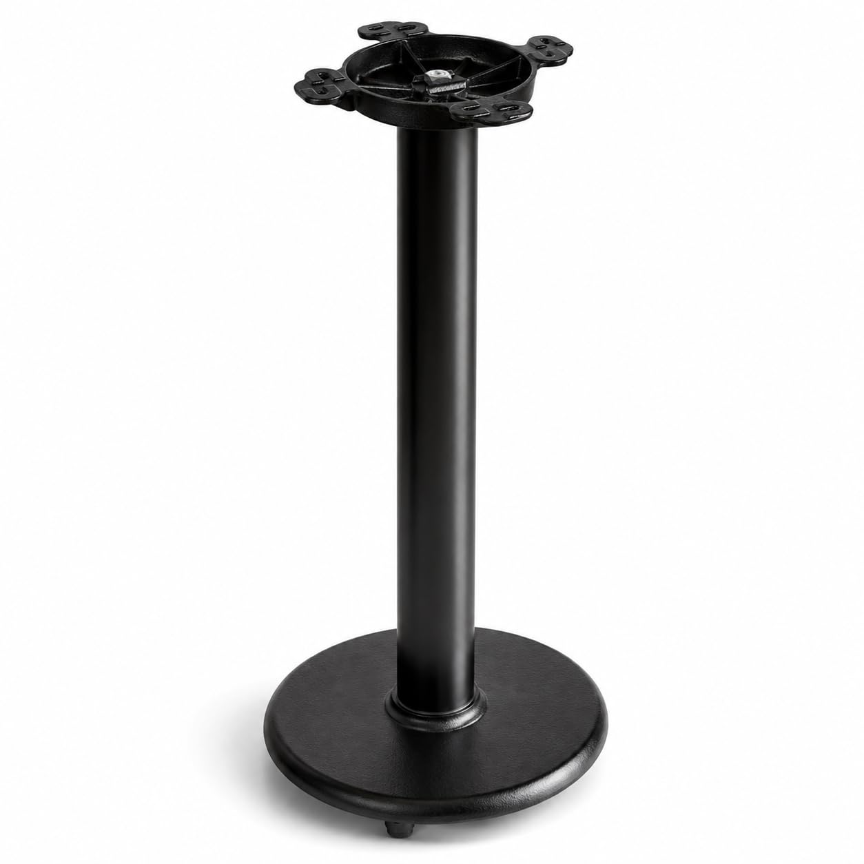 Glownary Cast Iron Counter Height Table Base, 17 Inch Round, Black Powder-Coated, Self-Leveling Feet, Indoor Use, with Assembly Hardware