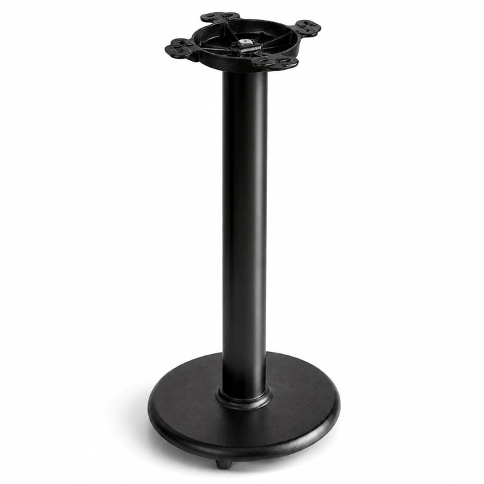 Glownary Cast Iron Counter Height Table Base, 17 Inch Round, Black Powder-Coated, Self-Leveling Feet, Indoor Use, with Assembly Hardware