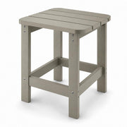 Glownary Adirondack Gray HIPS Side Table, 18 Inch Rectangle, Weather-Resistant, 300 lb Capacity, for Outdoor Use